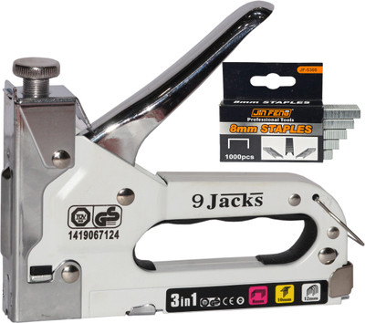 Digital Craft -in-1 D-Type Staple Gun Kit with 8mm 1000pcs Pins – Durable Manual Tool for Wood NA  Stapler