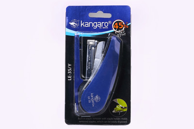 Kangaro Desk Essentials LE-35Y All Metal Half Strip, Dark Blue, Set of 1 Cordless  Stapler
