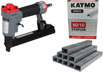 KAYMO Air Pneumatic Stapler Gun Red ECO-PS8016 With 80 Series 10MM Staple 10000 Pieces Pneumatic  Stapler