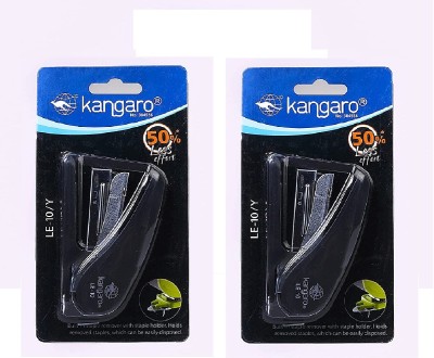 Kangaro Desk Essentials LE-10Y All Metal Half Strip, Grey, Set of 2 Cordless  Stapler