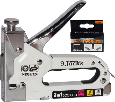 Digital Craft 3-in-1 Heavy Duty Manual D-Type Staple Gun with 8mm 1000pcs Pins for Carpentry NA  Stapler