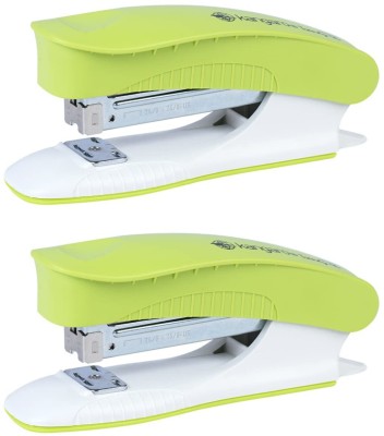 Kangaro Desk Essentials Trendy-45 All Metal Half Strip, Parrot Green, Set of 2 Cordless  Stapler