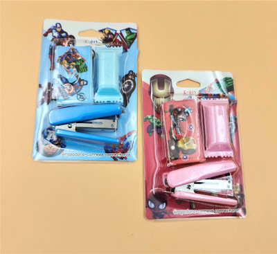 Paper Bear Red and Light Blue Avenger Theme Stapler Set Art & Craft Kit PC of 2 NA  Stapler
