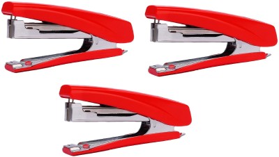 Kangaro Desk Essentials HD-10D All Metal Half Strip, Red, Set of 3 Cordless  Stapler