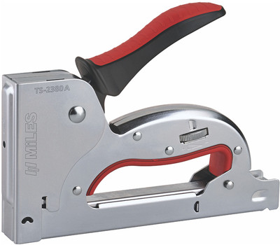 Miles GUN TACKER STAPLER 23/8 MANUAL GUN TACKER(Set of 1, Silver, Red)