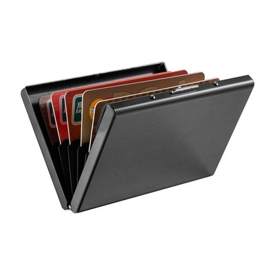 StealODeal Black Waterproof Limited Edition Metal Atm 6 Card Holder(Set of 1, Black)