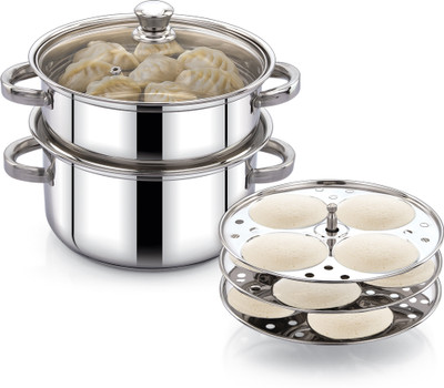AVIAS Momo Maker Steamer With Idly Plate Stainless Steel Steamer(2 L)