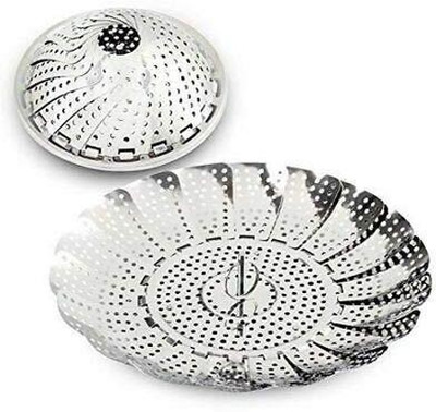 Agyvvt Foldable Steamer Basket Stainless Steel Fruit & Vegetable Basket(Multicolor)