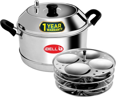 iBELL IDLY COOKER (NORMAL) Idli Pot, Stainless Steel, Induction & Gas Stove compatible Stainless Steel Steamer(4 L)