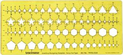 Traceease Traceease Multiple Fancy Cut Stone Shapes Jewelry Templates Drafting Stencils TRTD-2324A Jewelry Designing Template Stencil(Pack of 1, Solid)