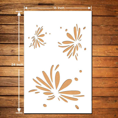 JAZZIKA Wall Stencils Pack of 1 (Size :- 16 X 24 Inch) PATTERN- SPLATTER PATTERN Design Ideal For Wall Decor Paintings Home Wall Decor Stencil(Pack of 1, Stencil for wall painting)