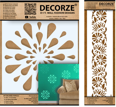 Decorze DFS-12-DB-12 STENCILS Stencil(Pack of 1, Solid)