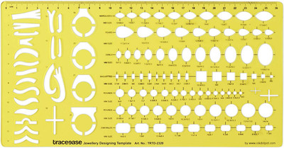 Traceease Traceease Multiple Gemstone Templates Stencils Stone Shapes Jewelry Templates TRTD-2320A Jewelry Designing Template Stencil(Pack of 1, Solid)