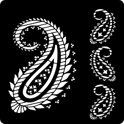 Kachi Pencil le Stencil for Painting, Fabric, Glass, Wall Painting, and Craft Painting, 2048 , Art & Craft Painting Stencil(Pack of 1, Henna Design Art Stencils for Art)