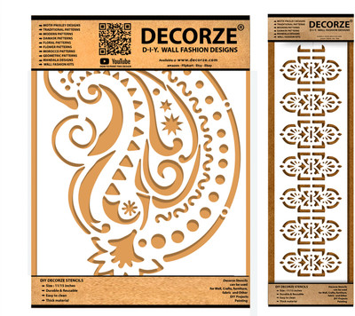 Decorze DMWS-08-DB-52 Stencil Stencil(Pack of 1, Solid)
