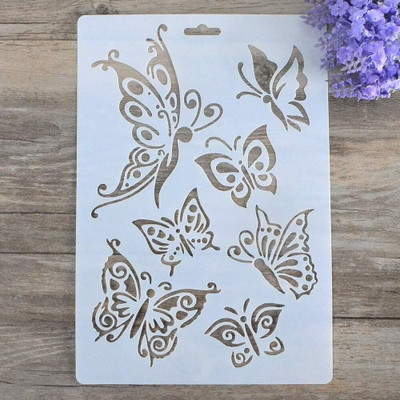 RaniPari Diy Decorative Stencil Template For Painting On Walls Crafts (Butterfly) Decorative Stencil wall Stencil(Pack of 1, Diy Decorative Stencil)