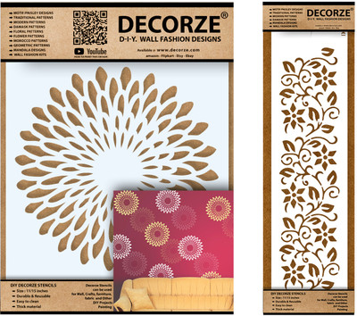 Decorze DFS-02-DB-02 Painting Stencil(Pack of 1, Solid)