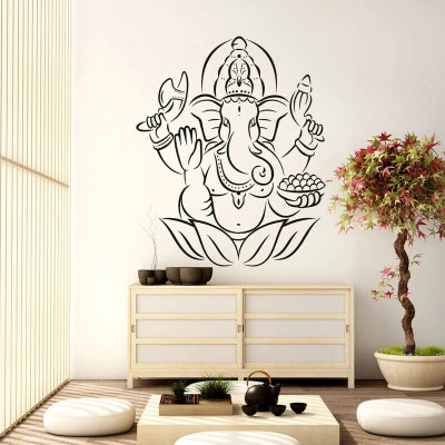 ARandNJ Painting for Wall Stencils (Size:- 16X24 Inch) DEVOTIONAL THEME- Shree Ganesh Ji Print DIY Reusable Design Suitable For Pooja Room, Drawing Room, Living Room & Office Decoration Modern Arts Wall Stencil(Pack of 1, Wall Stencil)