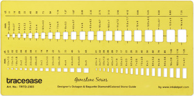 Traceease Traceease Designer Octagon & Stencil Baguette Diamond Gemstone Guide Jewelry TRTD-2303A Jewelry Designing Template Stencil(Pack of 1, Solid)