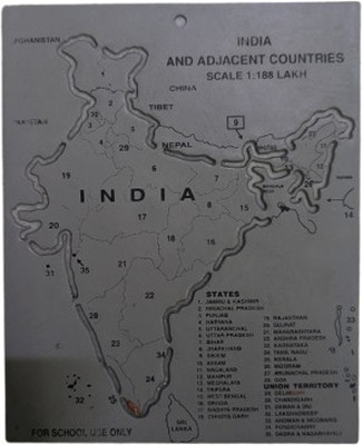 Hypothetica India map stencil educational edition Indian map Stencil 2023 Educational tool Stencil(Pack of 1, India map geographical)