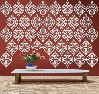 Vegansoul New Pattern Design Wall Stencil for Home Decoration Size 16 X 24 Inches Wall Decore Stencil(Pack of 1, wall stencils)