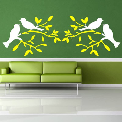 RaniPari Painting Wall Stencils (Size:- 16X24 Inch) Nature Pattern Theme Bird Print Bird Print stencils wall Stencil(Pack of 1, Bird Painting Wall Stencils)