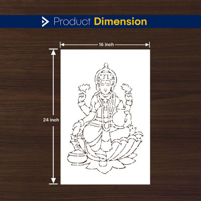 ARandNJ Painting Wall Stencils (Size:- 16X24 Inch) DEVOTIONAL THEME- Dhan Ki Devi Maa Laxmi Ji Design Suitable For Home Wall Decoration Stencil(Pack of 1, Wall Painting)