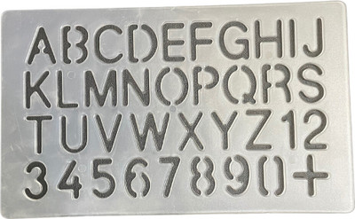 Vikas 20mm Stencil Precision Letters & Numbers | Useful for kids | ABC Stencil VPS20 Alphanumeric Stencil(Pack of 10, Engraved)