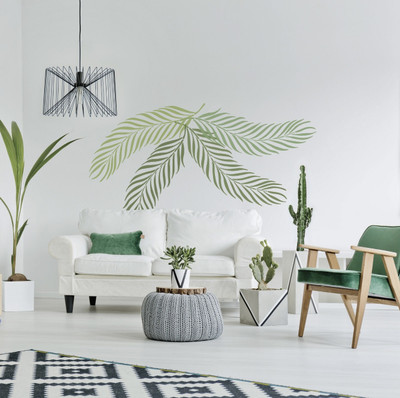 Aaradhya Collection B46005_1 Wall Stencil Stencil(Pack of 1, Palm Leaf)