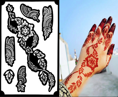 Anafri FH 6 - AFF HENNA TATTOO STENCIL Stencil(Pack of 1, BRIDAL,TRADITIONAL,MANDALA)