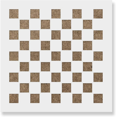 Devasya Crafts Checker Cookie Stencil Template 12.7 x 12.7 cm Reusable Stencils for Painting in Small & Large Sizes SSREV-0010 Stencil(Pack of 1, Art Stencils)