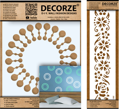 Decorze DFS-13-DB-13 Stencils Stencil(Pack of 1, Solid)
