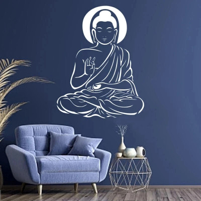 ARandNJ Wall Stencils Pack of 1 (Size:- 16X24 Inch) DEVOTIONAL DESIGN- Peaceful Buddha Reusable DIY Painting Theme Suitable For Pooja Room, Drawing Room & Office Decoration Modern Home Wall Arts Stencil(Pack of 1, Wall Stencil)