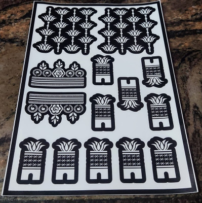 DK's Amazing look Mehendi design sticker for both hand (for girl's Kids & women) L-101 PRINTED Stencil(Pack of 1, New Look Mehendi Design Sticker Stencil Tattoo)