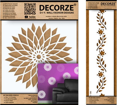 Decorze DFS-20-DB-20 Stencil Stencil(Pack of 1, Solid)