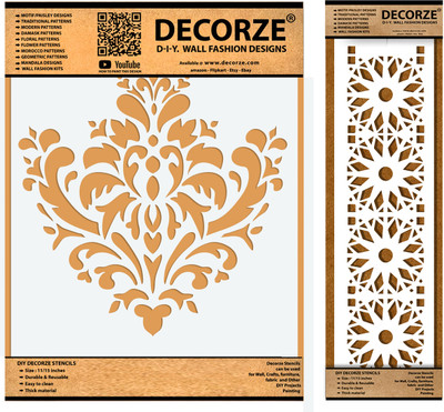Decorze DMWS-15-DB-57 Stencil Stencil(Pack of 1, Solid)