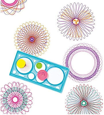 Toygenic Kids Ruler Spirograph Geometric Ruler Drafting Tools Stationery for Students Drawing Set RuLer Stencil(Pack of 1, MULTI)