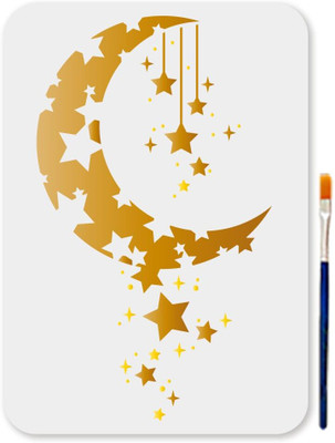 Devasya Crafts 11.7x8.26inchs Reusable Moon Stars Painting Stencils Templates Mandala Moon Plastic Stencils Moon Hanging Stars PET Drawing Template for Art Craft Canvas Wall Home Decor Stencil(Pack of 1, Art Stencils) Devasya Crafts 11.7x8.26inchs Reusable Moon Stars Painting Stencils Templates Mandala Moon Plastic Stencils Moon Hanging Stars PET Drawing Template for Art Craft Canvas Wall Home Decor Stencil(Pack of 1, Art Stencils)