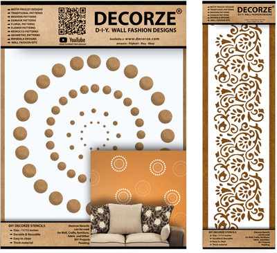 Decorze DFS-08-DB-08 Stencile Stencil(Pack of 1, Solid)