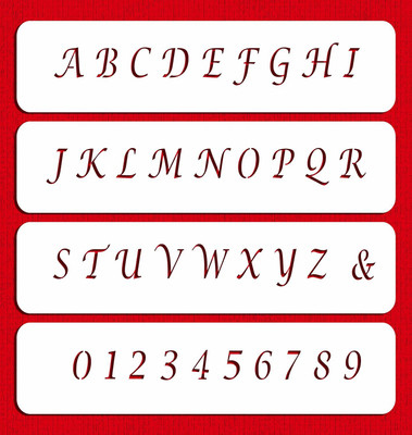 RaniPari Number and letter cake stencils | letter stencils for cake decorating Small Letters Cake Stencils,Beige/semi-transparent | cookie cake letter stencils wall Stencil(Pack of 1, Letters Cake Stencils)