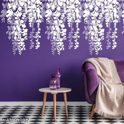 Vegansoul Cherry Falling Leaf Wall Stencil for Home Decoration Size 16 X 24 Inches Wall Decore Stencil(Pack of 1, wall stencils)
