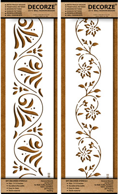 Decorze DB-45-46. PAINTING Stencil(Pack of 1, SOLID)