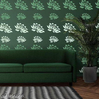Vegansoul Floral Wall Design Stencils for Wall Painting for Home Wall Decoration Wall Decore Stencil(Pack of 1, wall stencils)