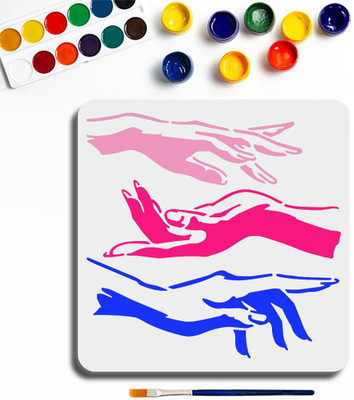 Devasya Crafts Hand Model Silhouette Painting Template 11.8x11.8inchs Reusable PET Hollow Drawing Stencil Woman's Hand Orchid Finger Pattern Template for Clothes Bags Art DIY Decor Stencil(Pack of 1, Art Stencils) Devasya Crafts Hand Model Silhouette Painting Template 11.8x11.8inchs Reusable PET Hollow Drawing Stencil Woman's Hand Orchid Finger Pattern Template for Clothes Bags Art DIY Decor Stencil(Pack of 1, Art Stencils)
