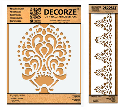 Decorze DMWS-12-DB-54 Stencil Stencil(Pack of 1, Solid)
