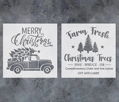 Kachi Pencil Reble Christmas Stencils for Wood Signs 12 x 12 Inch - Red Truck with Merry Chri stmas Stencil for Painting on Wood Crafts Floor Glass Wall Furniture - Large Hol iday Stencils Stencil(Pack of 1, Modern, Artistic, Art & Craft) Kachi Pencil Reble Christmas Stencils for Wood Signs 12 x 12 Inch - Red Truck with Merry Chri stmas Stencil for Painting on Wood Crafts Floor Glass Wall Furniture - Large Hol iday Stencils Stencil(Pack of 1, Modern, Artistic, Art & Craft)