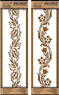 Decorze DB-55-56. PAINTING Stencil(Pack of 2, SOLID)