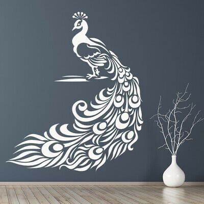 Aaradhya Collection (24 x 40) Peacock Wall Design Stencils for Wall Painting for Home Decor B360130 Wall Stencil Stencil(Pack of 1, Peacock)