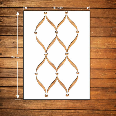 JAZZIKA Painting for Wall Stencil (Size :- 16 X 24 Inch) PATTERN- Ribbon Stripes Design Ideal For Paintings Home Wall Decor Stencil(Pack of 2, Stencil for wall painting)