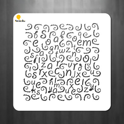 Stencilia Alphabet seamless stencil Alphabet seamless stencil for Art and Craft 6x6 inch Alphabet seamless stencil for Art and Craft 6x6 inch Stencil(Pack of 1, Alphabet seamless stencil)